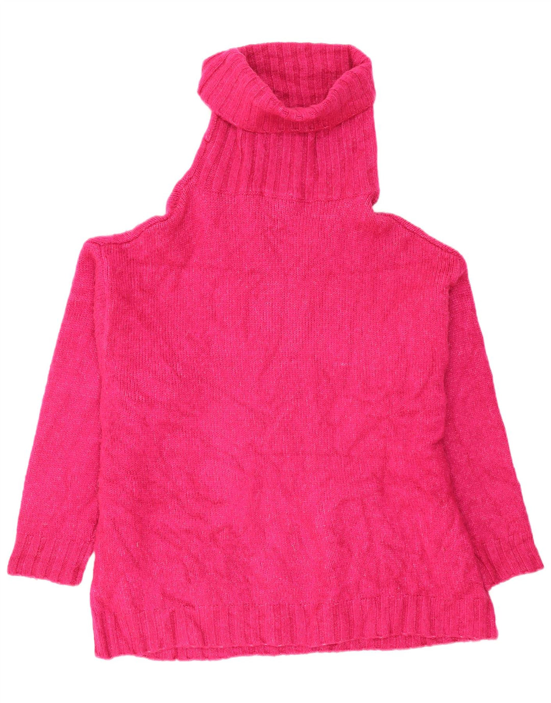 Zara Mujer Jersey Oversize Con Cuello Vuelto UK 40 Acrílico Rosa Mediano