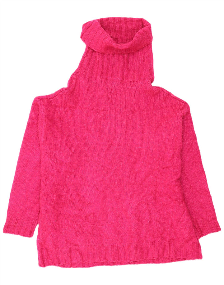 Zara Mujer Jersey Oversize Con Cuello Vuelto UK 40 Acrílico Rosa Mediano