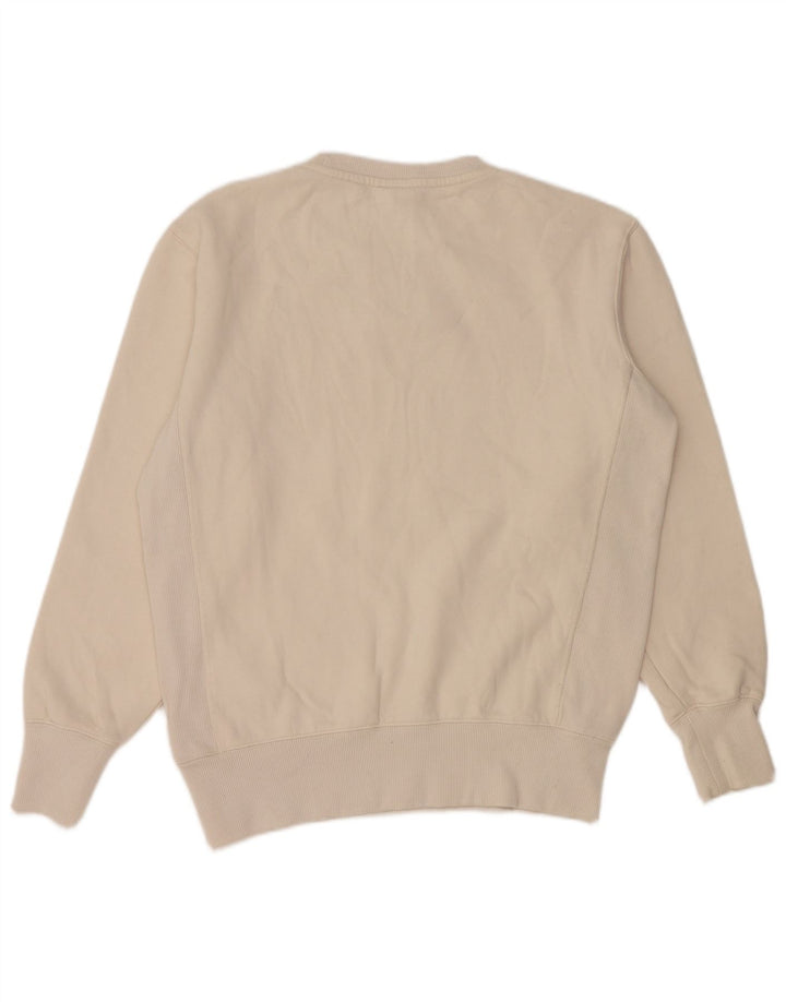 Superdry Hombre Sudadera Gráfica tipo Jersey De Algodón Blanco Roto Mediano