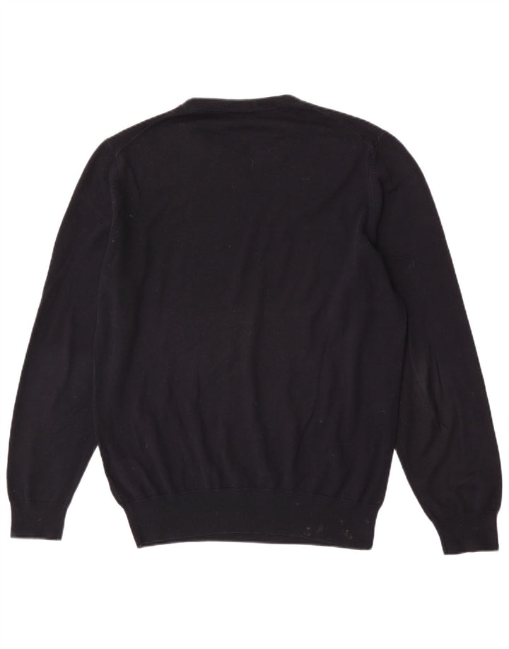 Hugo Boss Hombre Jersey Regular Fit Con Cuello Redondo Jersey De Algodón Negro Mediano