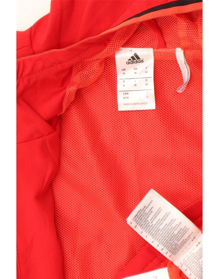 Adidas Climacool Graphic - Chaqueta impermeable con capucha para hombre, talla 38, poliéster rojo mediano