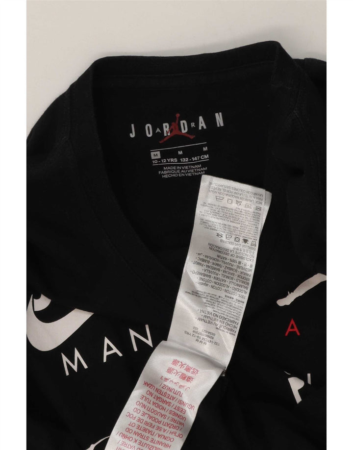 Jordan Boys Graphic Top Manga Larga 10-11 Años Mediano Negro Algodón