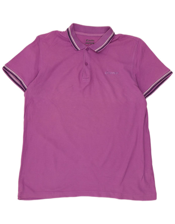 LOTTO Polo Hombre XL Algodón Morado