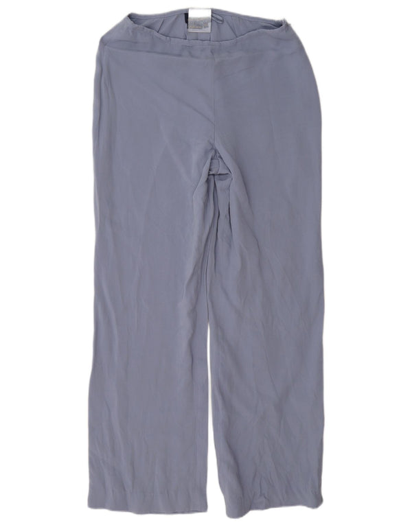 Luisa Spagnoli Pantalones casuales de corte holgado para mujer IT 44 Medium W28 L28 Azul