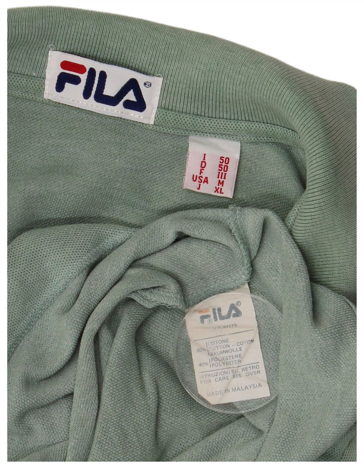 Polo Fila Hombre Algodón Verde Medio