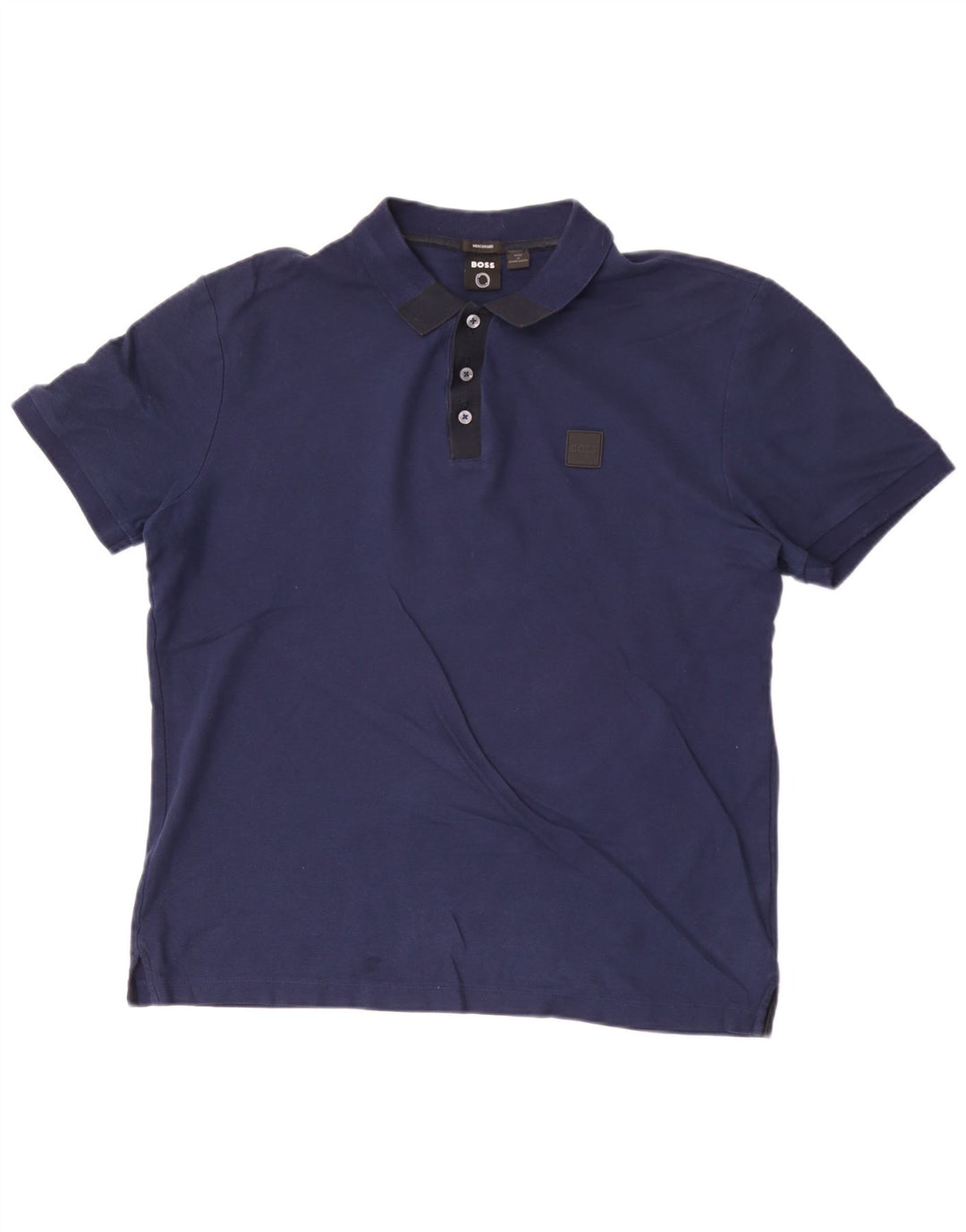 Polo Hugo Boss Hombre Grande Azul Marino Algodón