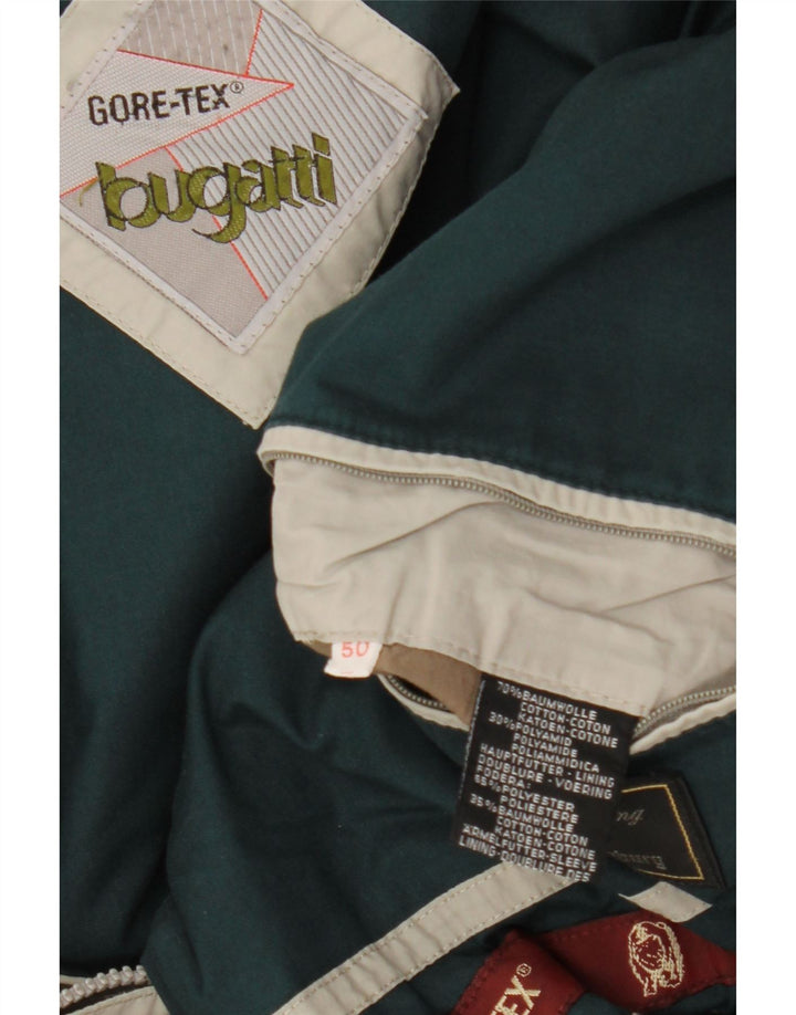 BUGATTI Abrigo cortavientos Gore-Tex para hombre IT 50 Large Gris Algodón