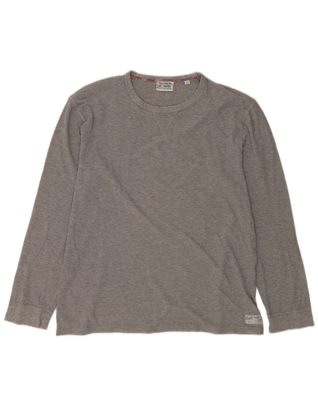 SCOTCH & SODA Camiseta Hombre Manga Larga 2XL Gris Algodón