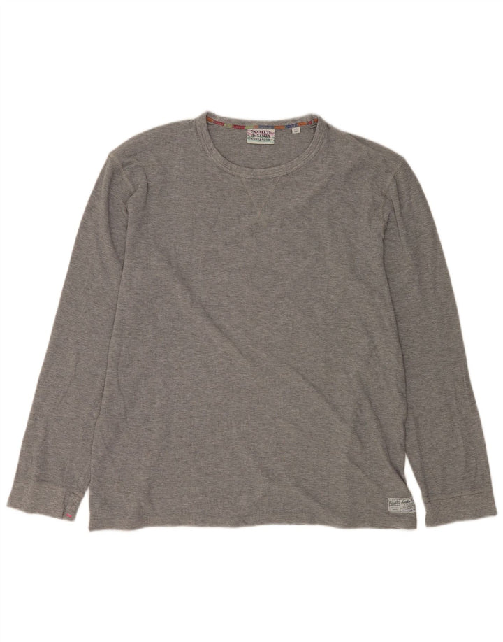 SCOTCH & SODA Camiseta Hombre Manga Larga 2XL Gris Algodón