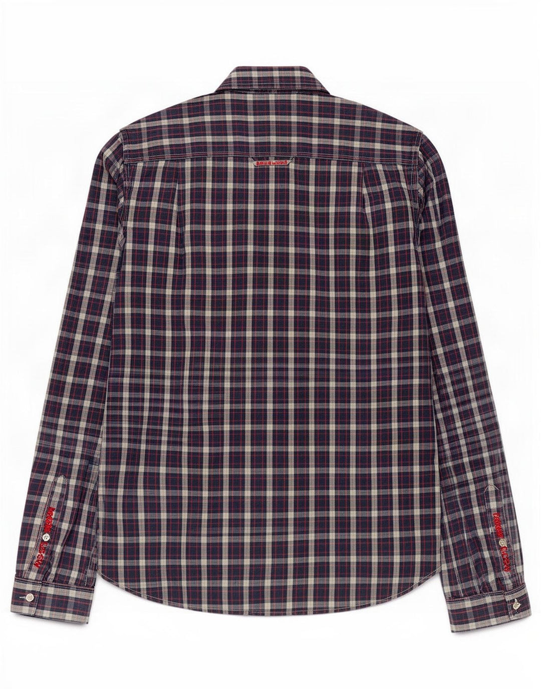 Camisa Superdry Hombre De Algodón A Cuadros Azul Marino Mediano