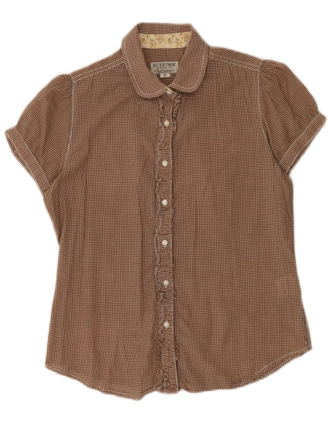 POLO RALPH LAUREN Blusa de manga corta para mujer UK 42 Marrón medio