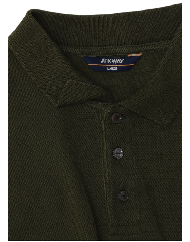 K-WAY Polo para hombre grande verde