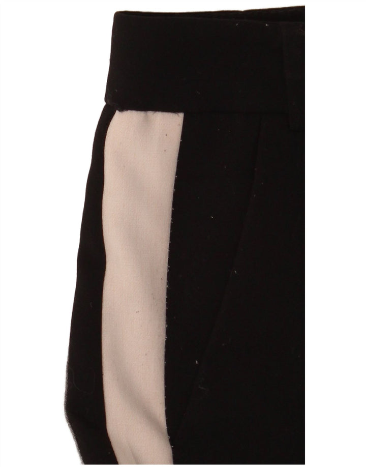 ZARA Mujer Pantalón Chino Slim Small Negro Colorblock
