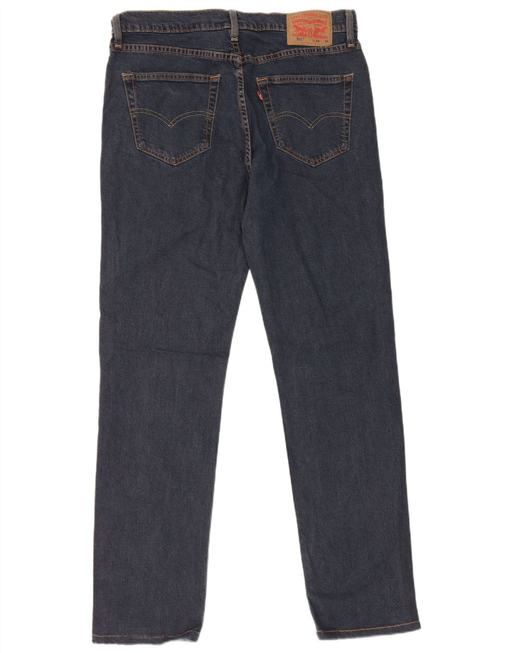 Levi's Hombre 511 Slim Jeans W34 L34 Algodón Azul Marino