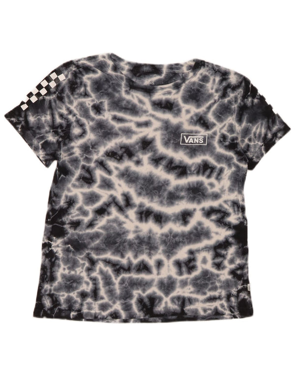 VANS Camiseta gráfica para mujer Top UK 10 Small Azul marino Tie Dye Algodón