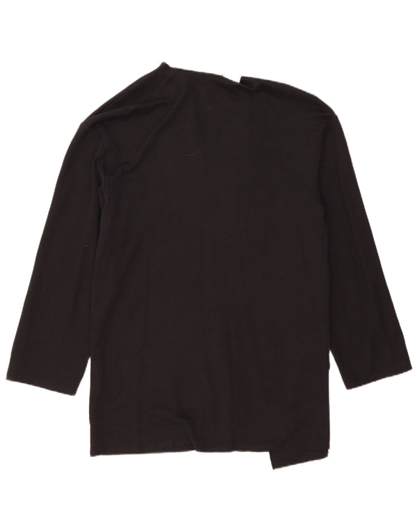 Zara Cárdigan Largo Extragrande para Mujer UK 10 Small Algodón Negro