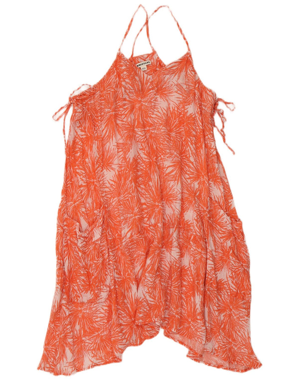 Whistles Vestido Halter Asimétrico para Mujer UK 40 Medio Naranja Floral
