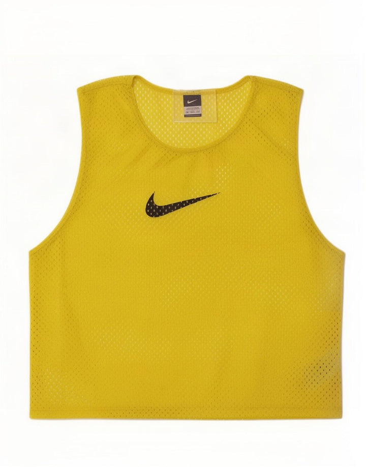 Nike - Camiseta sin mangas con gráfico para hombre, poliéster amarillo grande