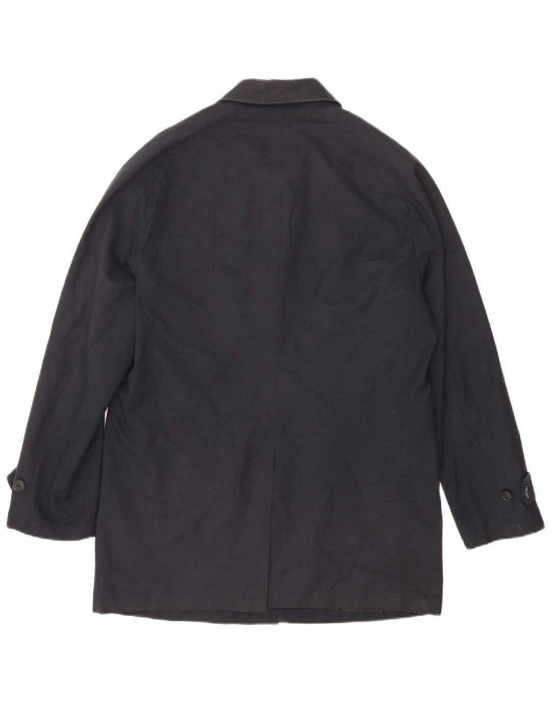 Marks & Spencer Abrigo para hombre UK 38 Medio Poliéster de pata de gallo azul marino