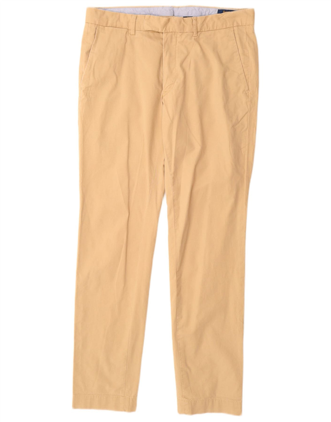 POLO RALPH LAUREN Pantalón chino ajustado y cónico para hombre W32 L31 Algodón beige