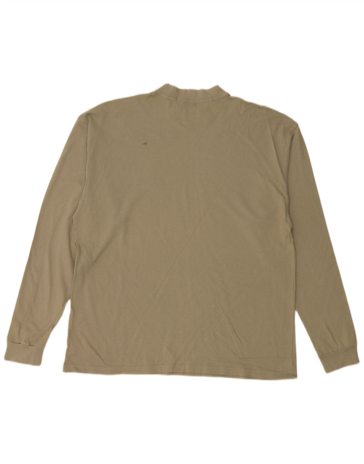 SERGIO TACCHINI Camiseta Hombre Manga Larga Grande Algodón Caqui