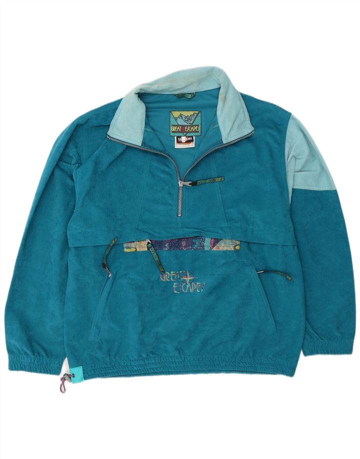 Great Escapes - Chándal para hombre, chaqueta superior IT 48, color azul medio, retro