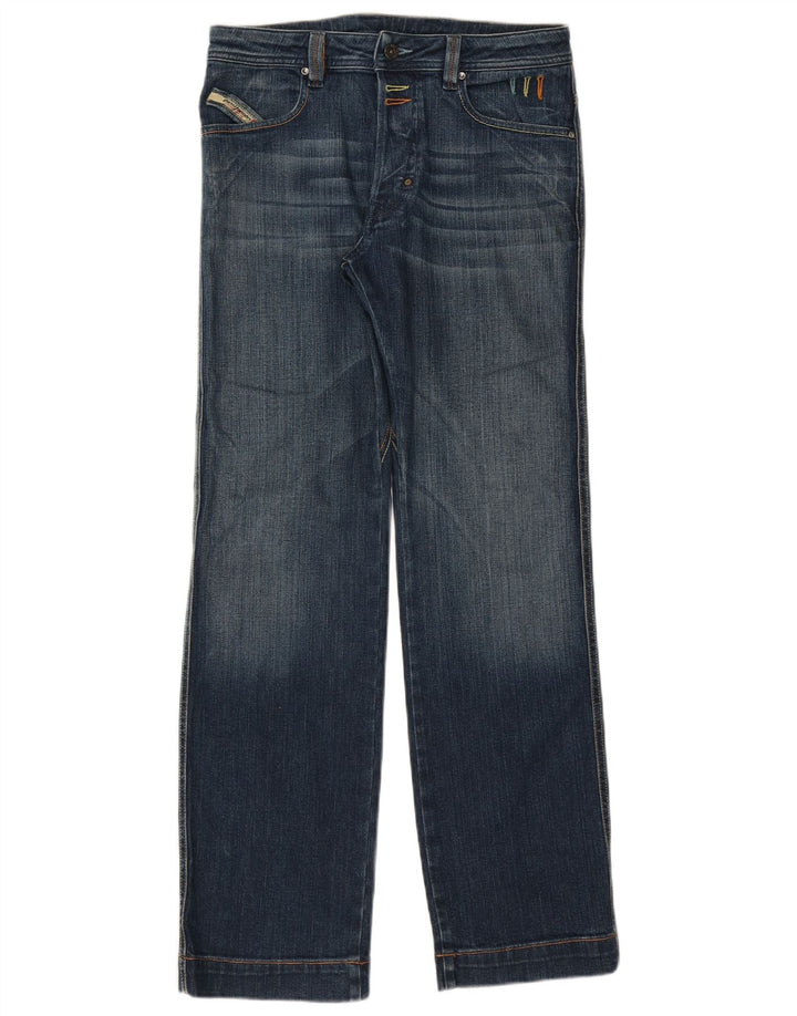 Diesel Vaqueros Rectos Hombre W30 L33 Algodón Azul