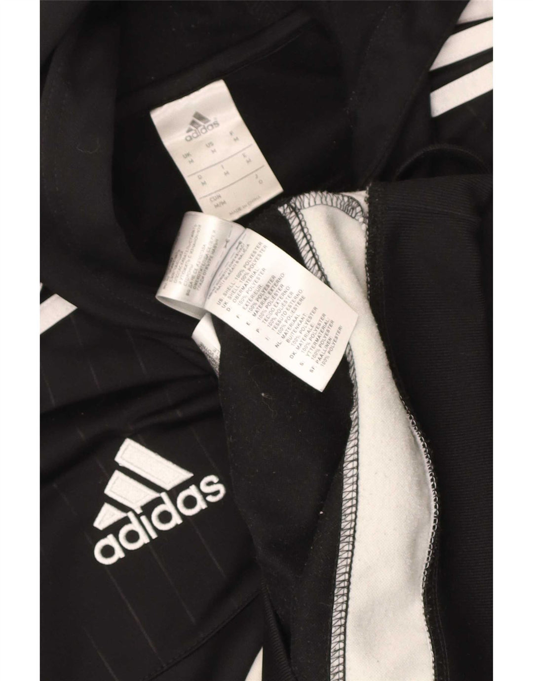 Adidas Hombre Sudadera Con Capucha Gráfica Jersey Mediano Negro Colorblock Poliéster
