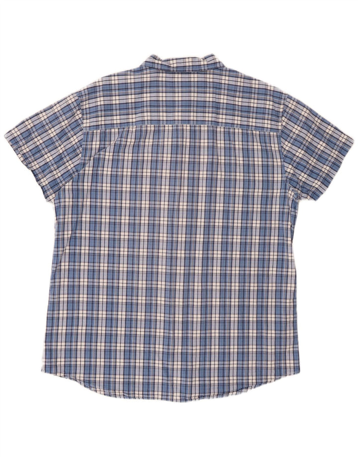 Wrangler Camisa De Manga Corta Regular Fit Para Hombre XL Blue Check