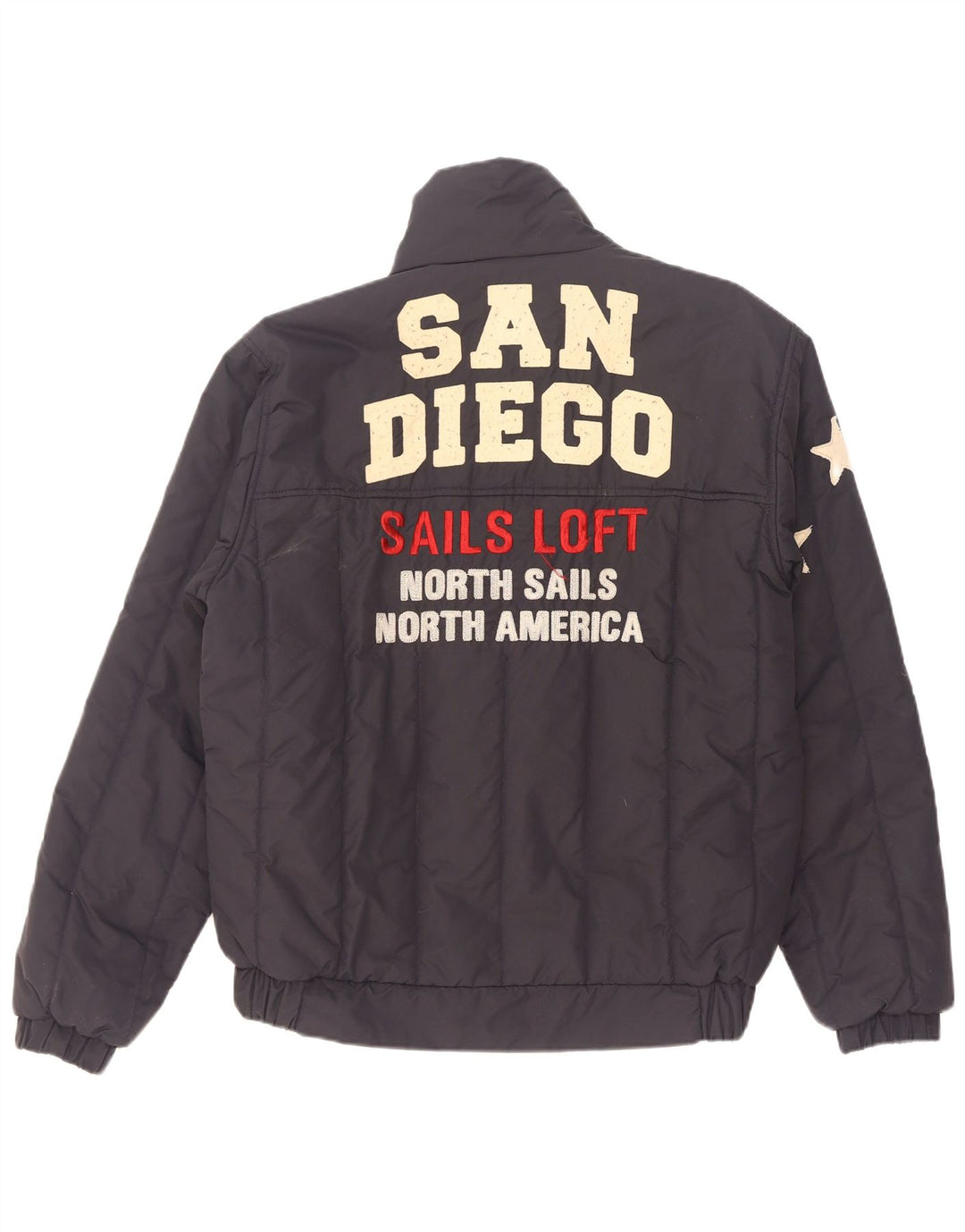 North Sails Chaqueta acolchada gráfica para hombre UK 38 Medium Azul marino Poliamida