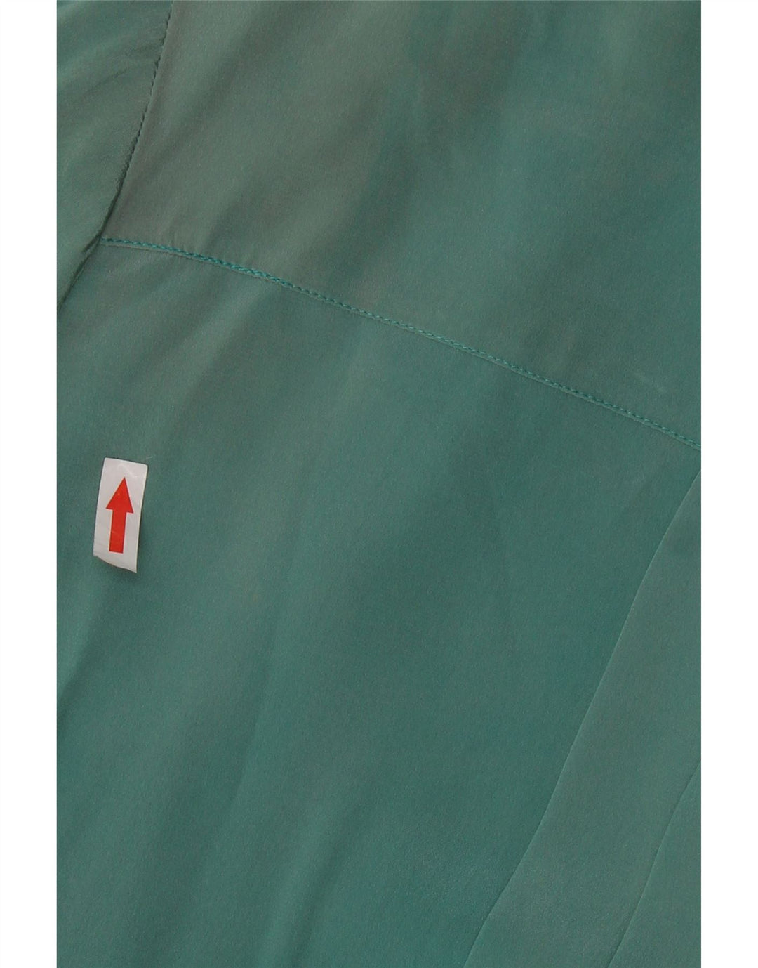 VINTAGE Blusa de manga larga con lazo frontal para mujer Top UK 16 Seda verde grande