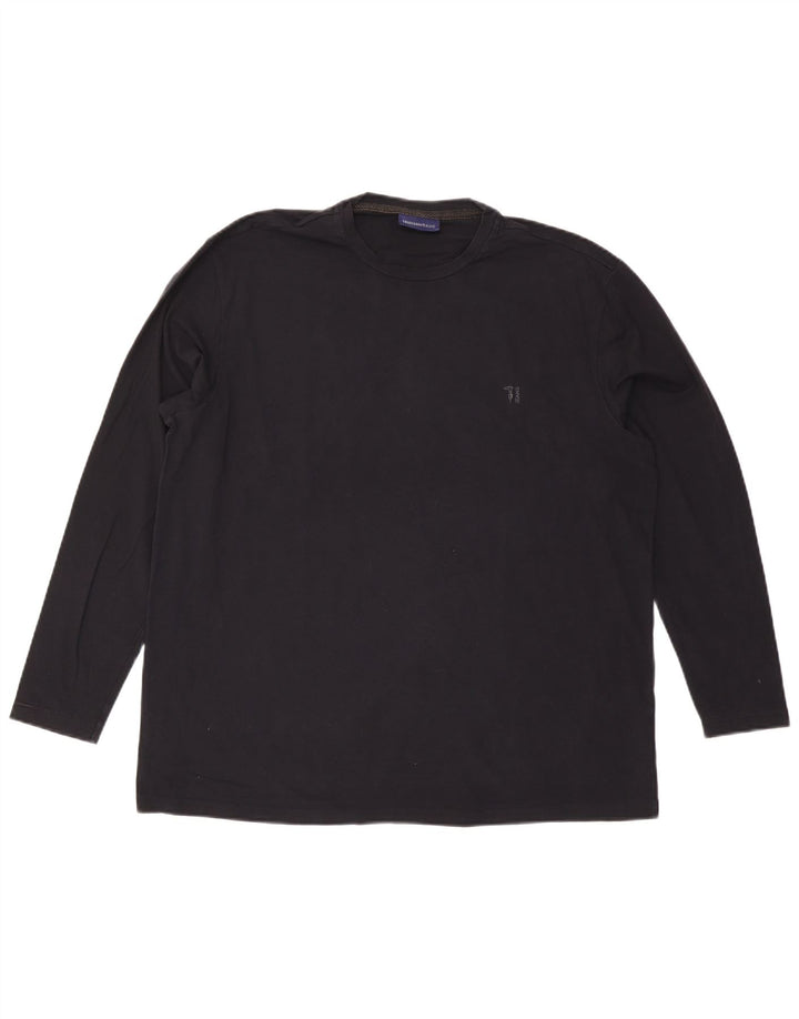 TRUSSARDI JEANS Camiseta Hombre Manga Larga 2XL Algodón Negro