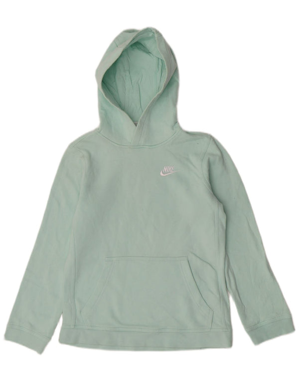 Nike - Sudadera con capucha para niña (12-13 años), talla grande, color verde, algodón