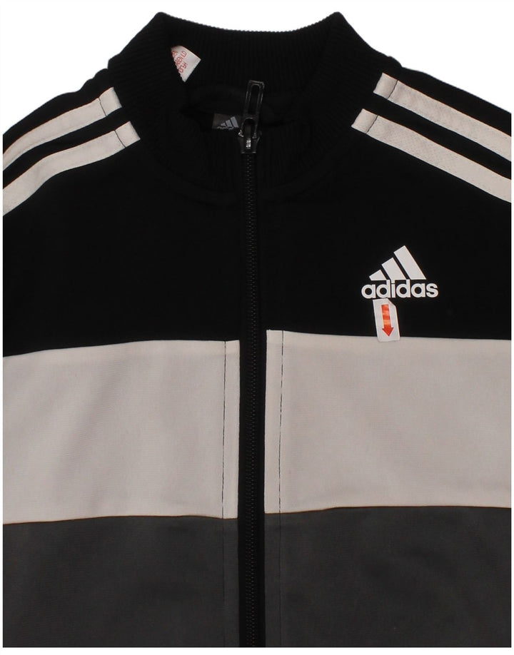 ADIDAS Chaqueta de chándal para niño 4-5 años Negro Colorblock Poliéster