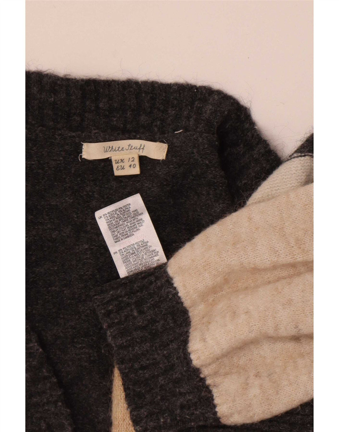 Cárdigan abierto para mujer de White Stuff UK 42 Gris medio Bloque de color