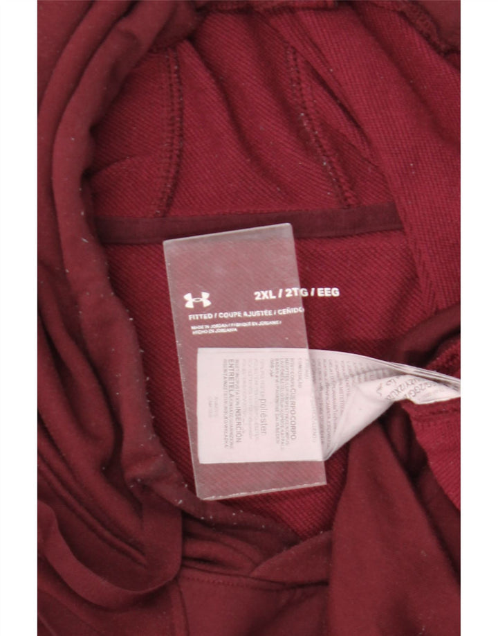 Under Armour Sudadera con capucha para hombre Jumper 2XL Poliéster burdeos