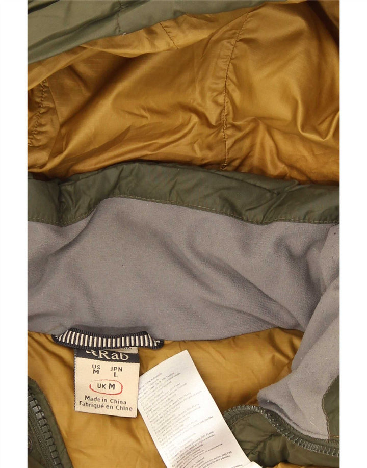 Chaqueta acolchada con capucha Rab para hombre UK 38 Medium Khaki Polyamide