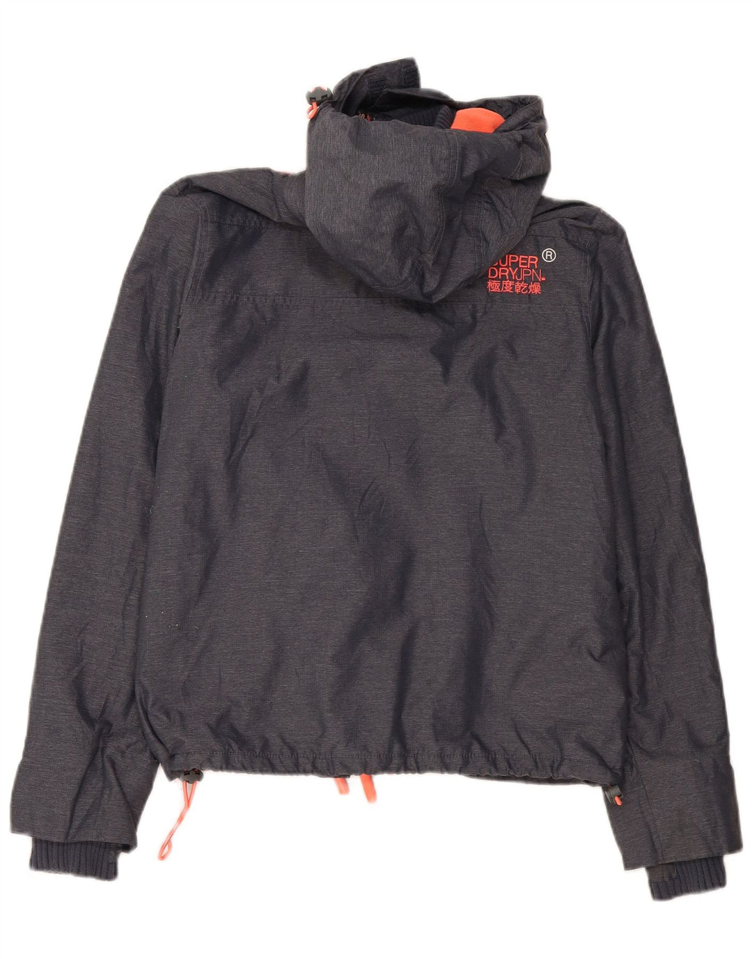 Superdry Chaqueta cortavientos con capucha Windcheater para mujer, talla 40, color gris