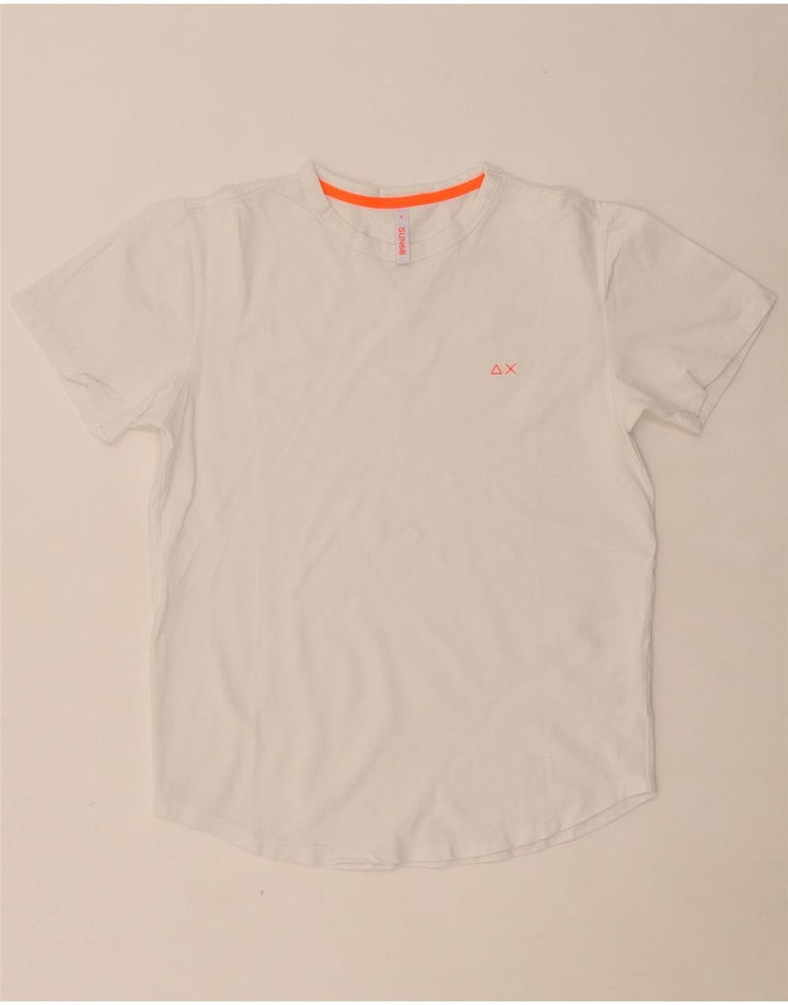 SUN68 Mens T-Shirt Top Medium White Cotton