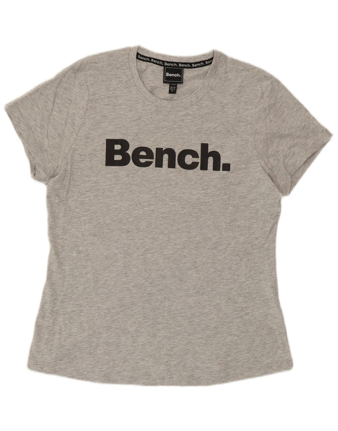 BENCH Camiseta gráfica para mujer Top UK 40 Grande Algodón moteado gris
