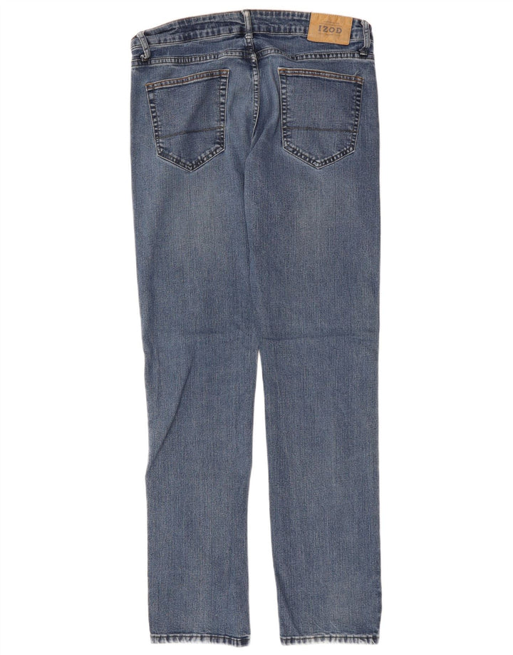 IZOD Vaqueros rectos elásticos cómodos para hombre W34 L34 Algodón azul