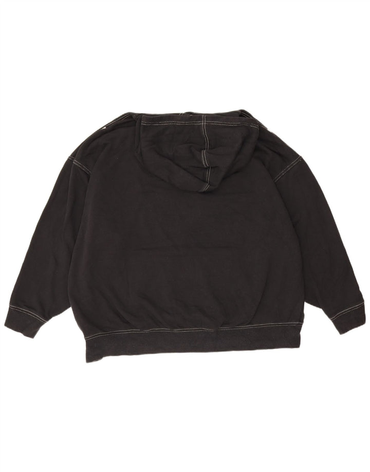 Nike Jersey con capucha extragrande para hombre, talla pequeña, algodón negro