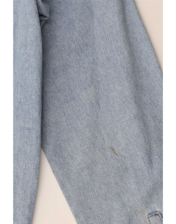 Zara Hombre Camisa Vaquera Algodón Azul Medio
