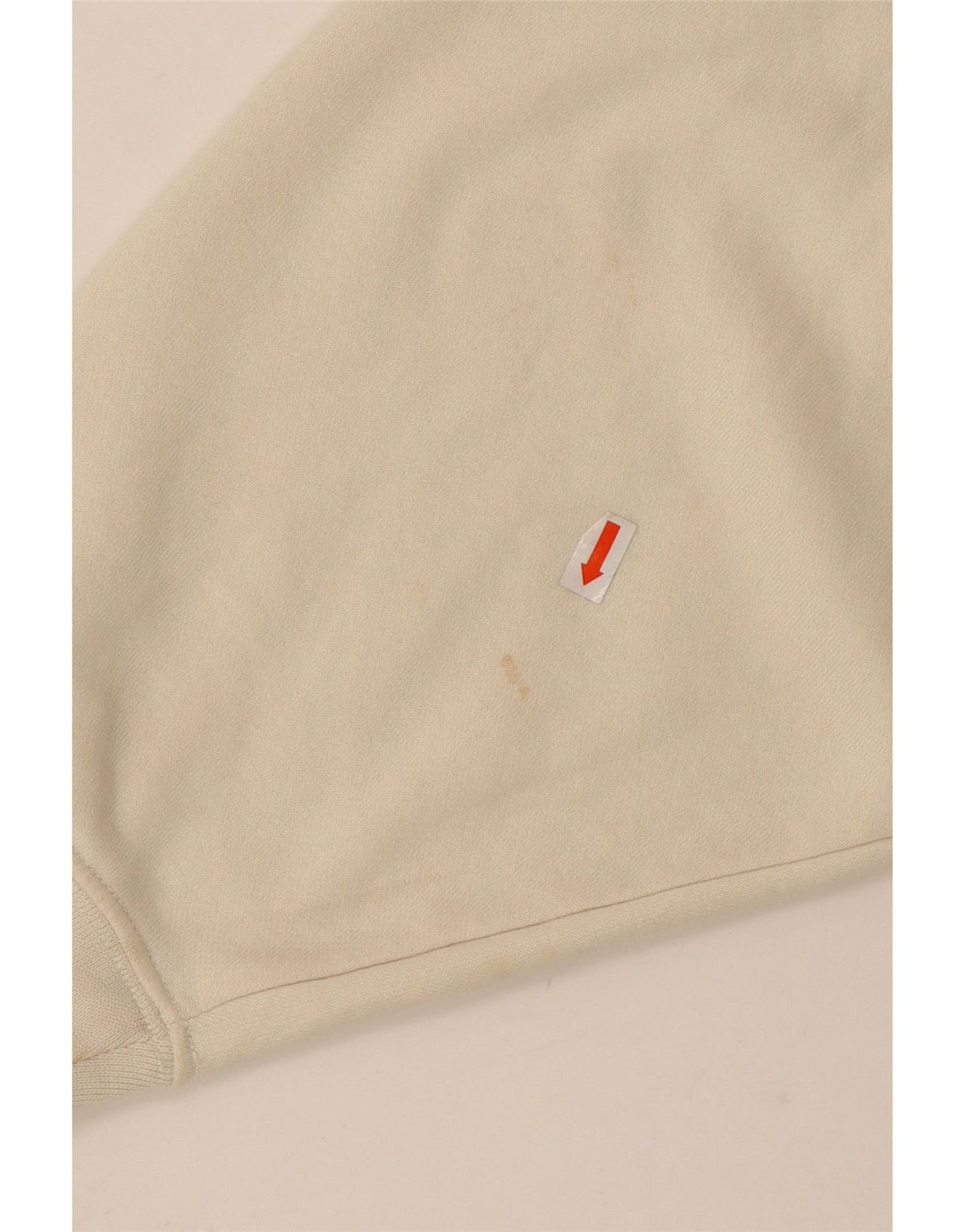 NIKE Mujer Crop Oversize Sudadera Jumper UK 10 Small Off White Cotton