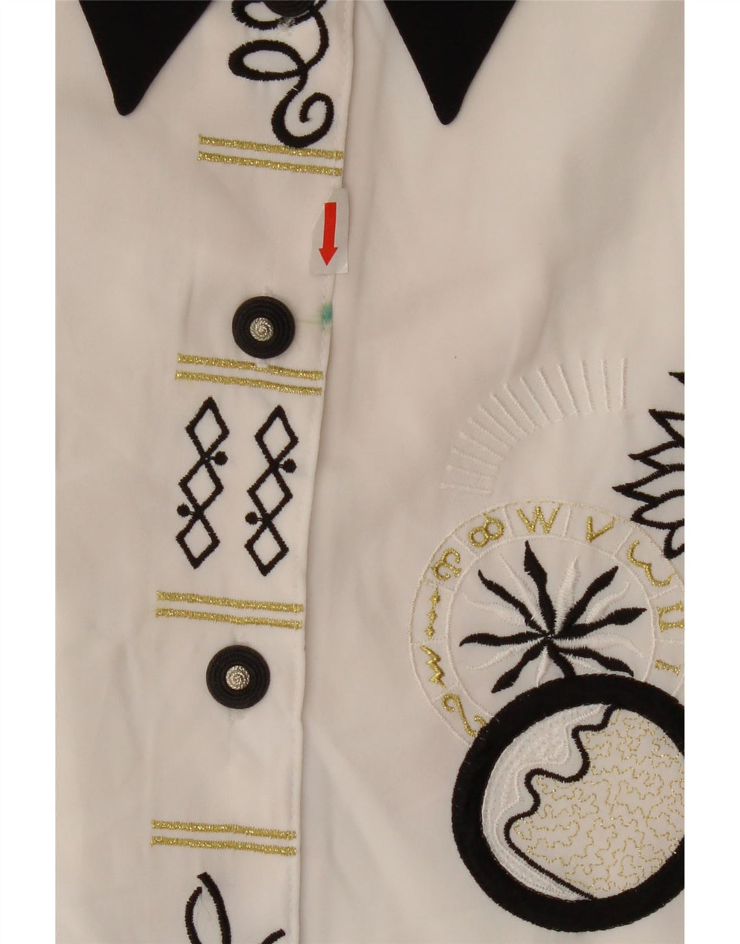 Yessica Camisa Gráfica Mujer EU 40 Medio Blanco Poliéster Geométrico