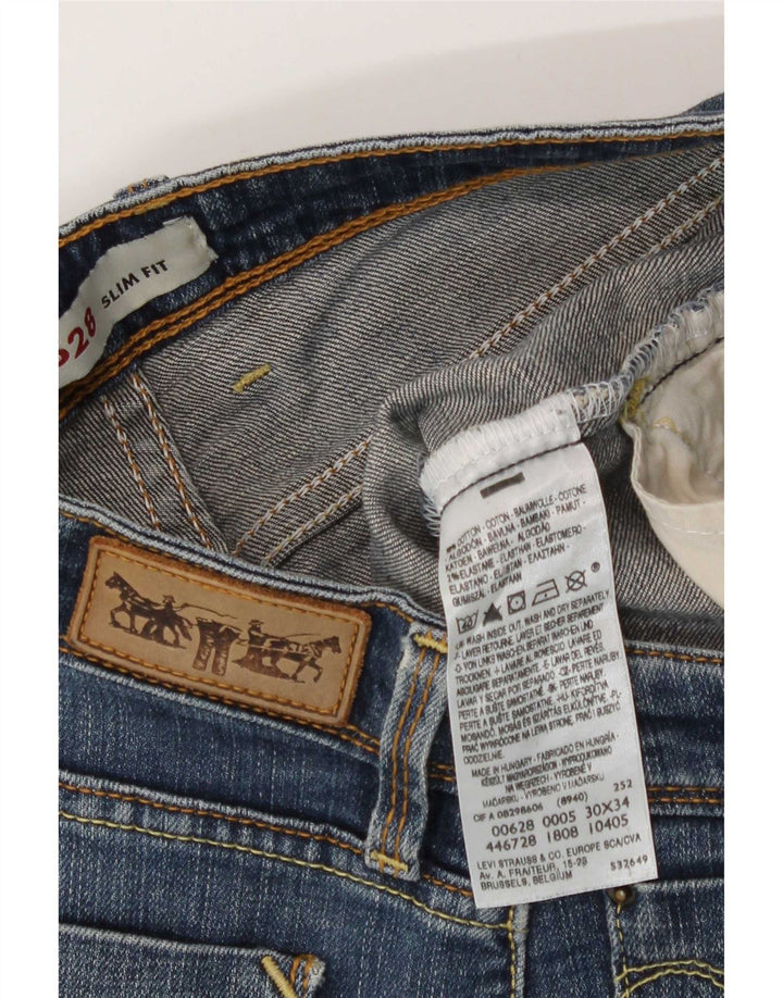 Vaqueros Levi's Mujer 628 Slim W30 L34 Algodón Azul