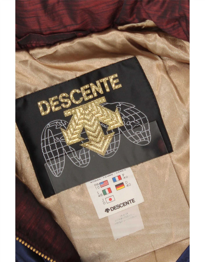 Descente Chaqueta de esquí extragrande con capucha para mujer EU 40 Medium Azul marino