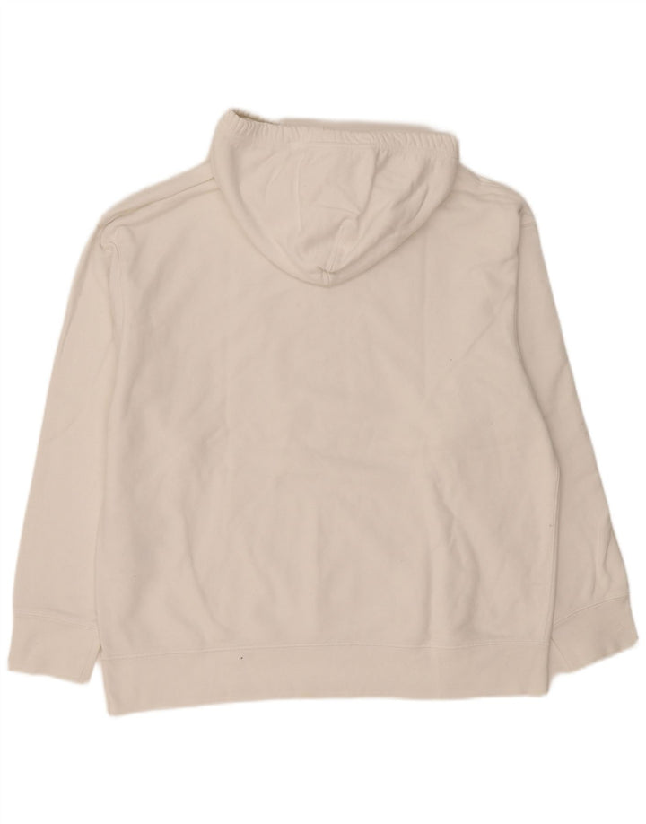 Levi's Jersey con capucha relajada para hombre, tamaño grande, algodón blanco