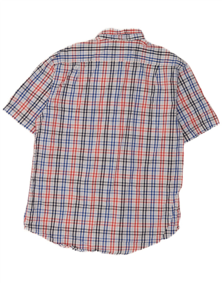 Izod Camisa De Manga Corta Para Hombre De Algodón Con Cuadros Multicolores