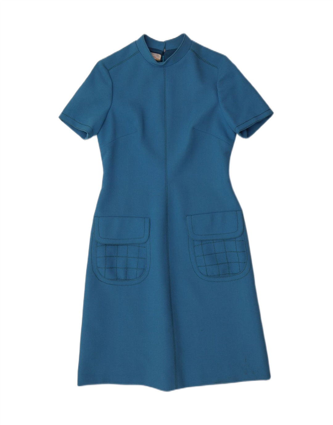 Vestido tubo vintage para mujer IT 44 Azul medio
